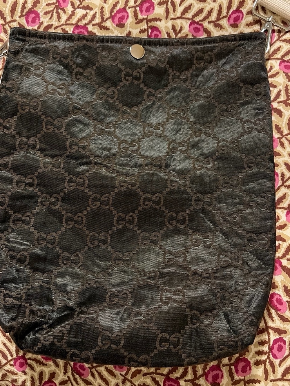 GG Monogram Brown Canvas Shoulder Bag
